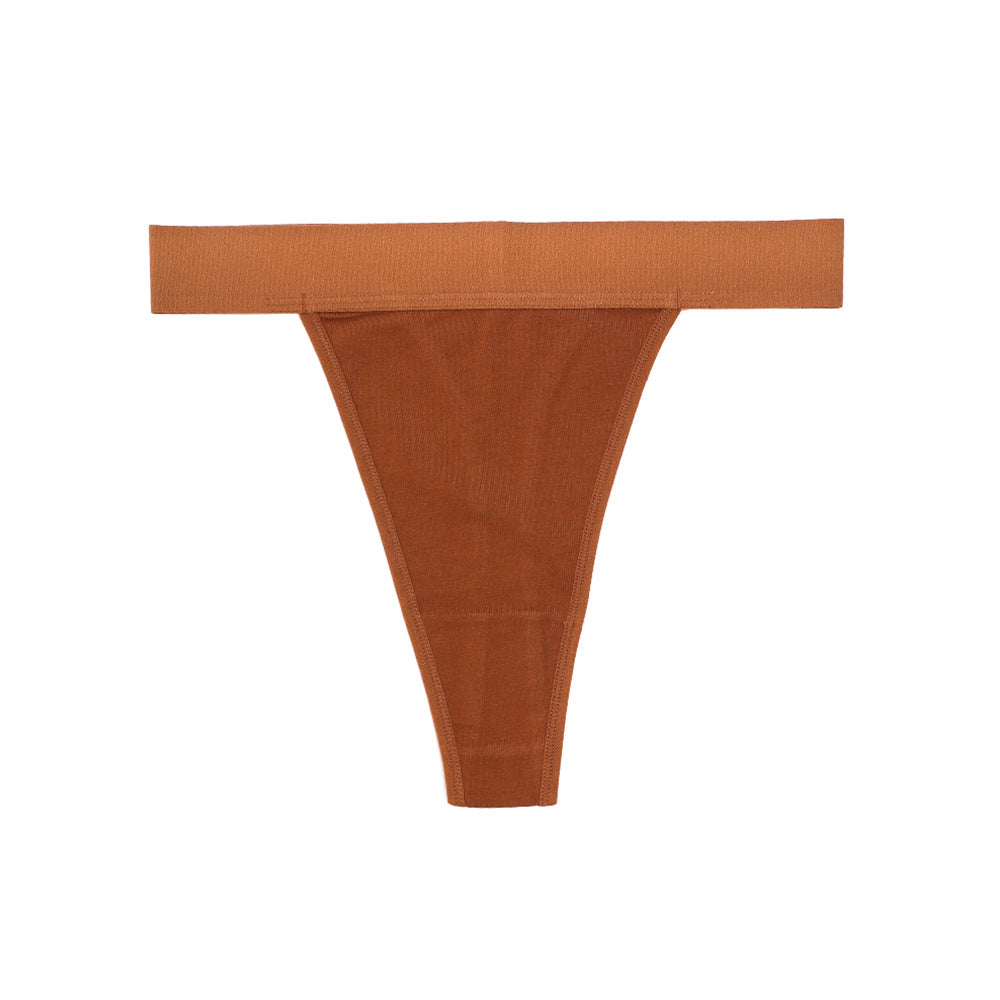 Freedombeauty | Underwear Pure Cotton Women's High Waist Non-Side Seam Women's Pure Cotton European and American Invisible G-string Sexy