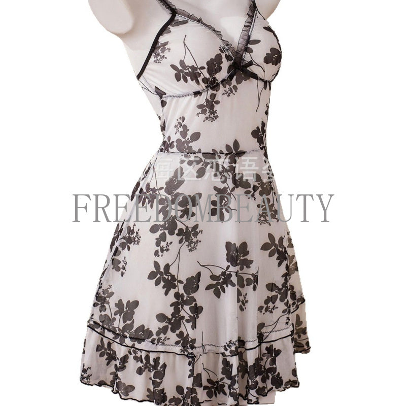 Freedombeauty | 2025 New Belly-Covering Slim and Sexy Suspender Skirt Sexy Sleepwear Charm Temptation Fashion Pure Desire Style Pajamas
