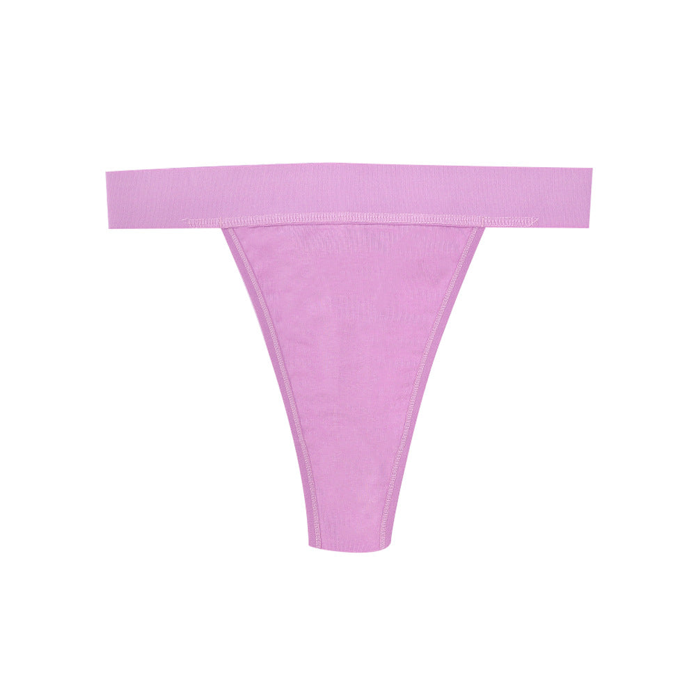 Freedombeauty | Underwear Pure Cotton Women's High Waist Non-Side Seam Women's Pure Cotton European and American Invisible G-string Sexy