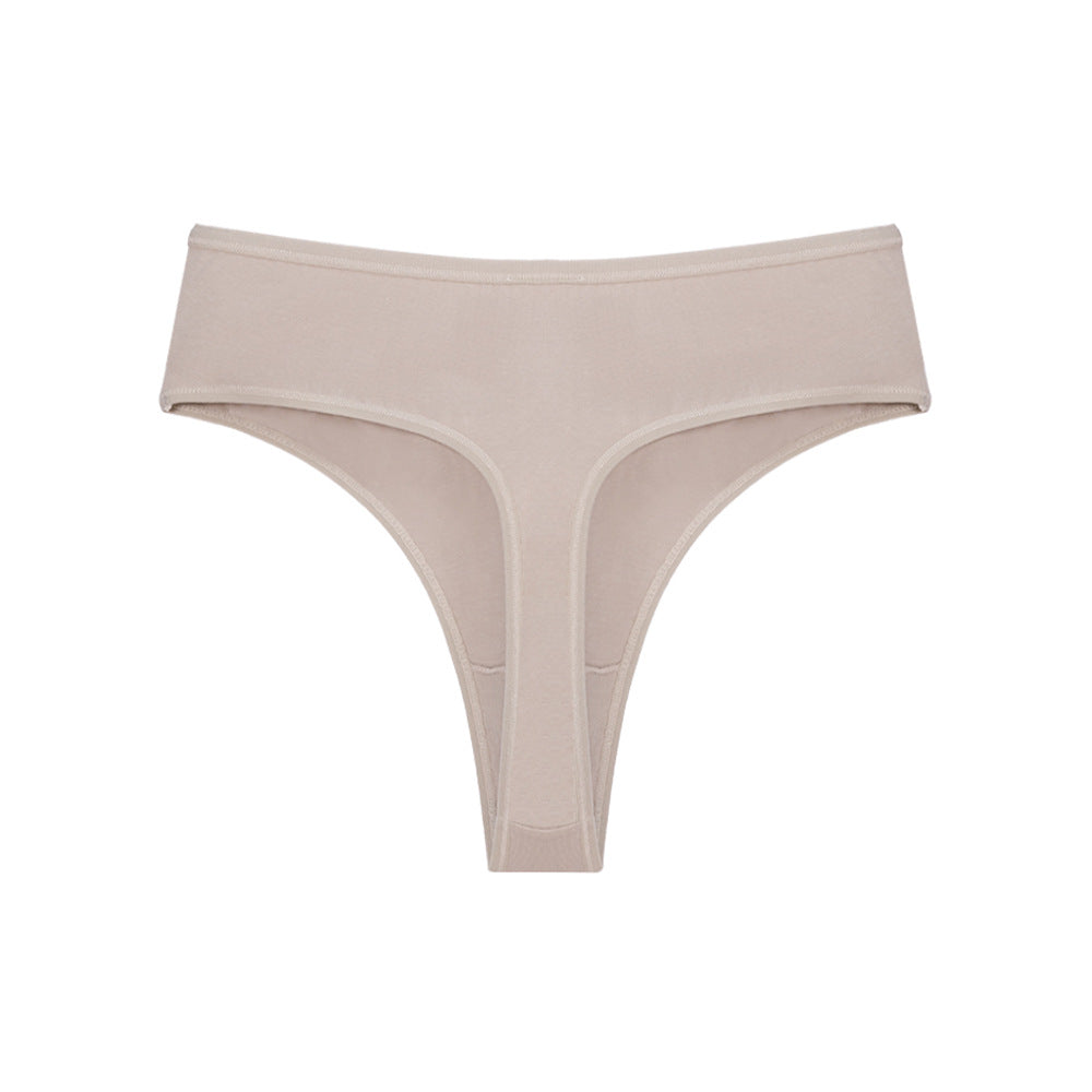 Freedombeauty | plus Size Cotton Underwear Girls' Invisible High Waist Brazilian Panties Breathable Crotch High Slit Briefs Delivery Supported