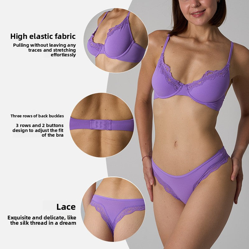 FREEDOMBEAUTY | fits everybody lace bra set lace underwear set chest padded with rim bra women