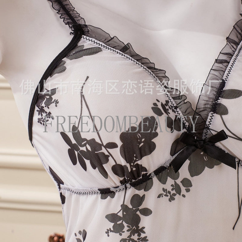 Freedombeauty | 2025 New Belly-Covering Slim and Sexy Suspender Skirt Sexy Sleepwear Charm Temptation Fashion Pure Desire Style Pajamas