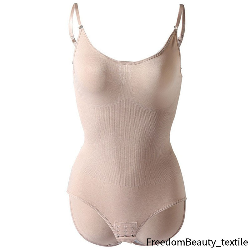 freedombeauty|European and American One-Piece Shapewear Postpartum Abdomen Control Pants Triangle Thong Waist Cincher Hip Lifter Shaping Plus Size Tight One-Piece Bodysuit for Women