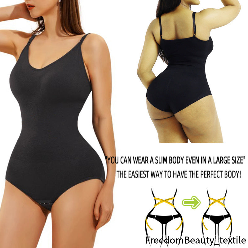 freedombeauty|Plus Size Waist Cincher Corset Hip Lift Body Shaper One-piece Shapewear Women's Tummy Control Push-up Tight Underwear Slimming Shapewear