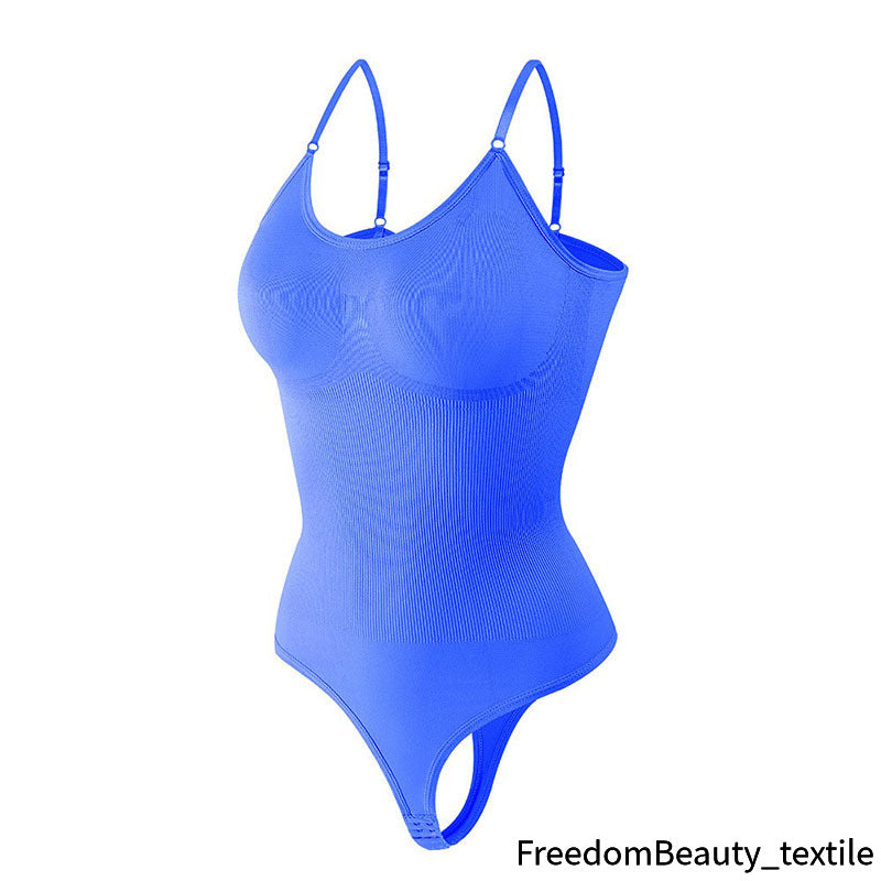 freedombeauty|European and American One-Piece Shapewear Postpartum Abdomen Control Pants Triangle Thong Waist Cincher Hip Lifter Shaping Plus Size Tight One-Piece Bodysuit for Women