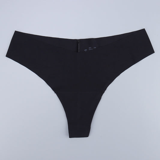 Freedombeauty | Seamless T-Back Women's Sexy Comfortable Low Waist Briefs Nude Feel Sewing Ice Silk Girls' Breathable Underwear in Stock