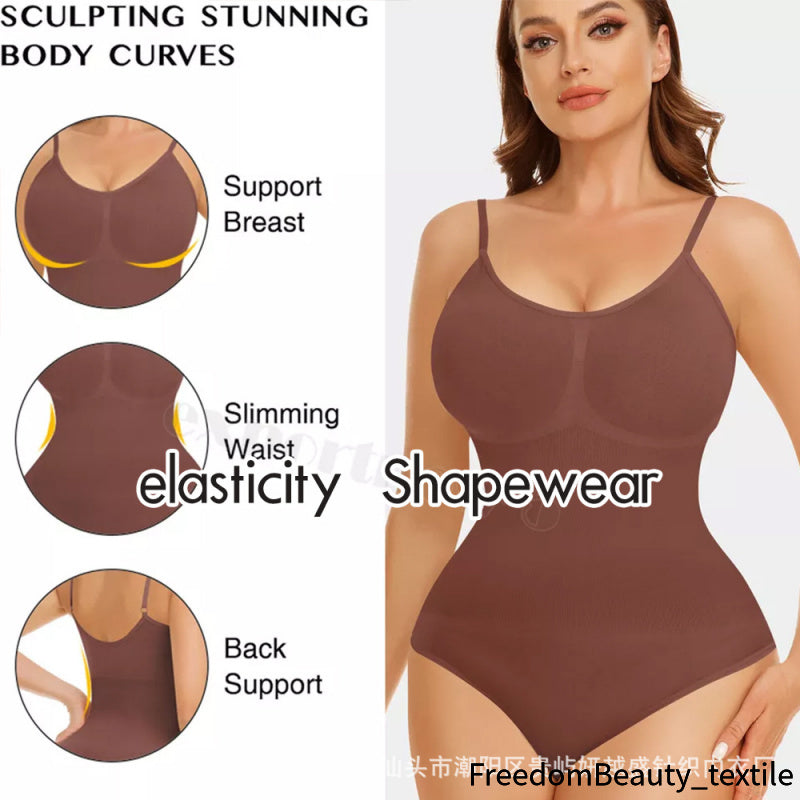 freedombeauty|European and American One-Piece Shapewear Postpartum Abdomen Control Pants Triangle Thong Waist Cincher Hip Lifter Shaping Plus Size Tight One-Piece Bodysuit for Women