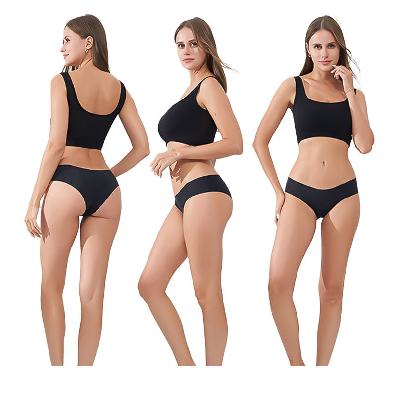 Freedombeauty | New Seamless Underwear Naked Women Sense Comfortable Low Waist Briefs Breathable Quick-Drying in Stock Delivery Supported