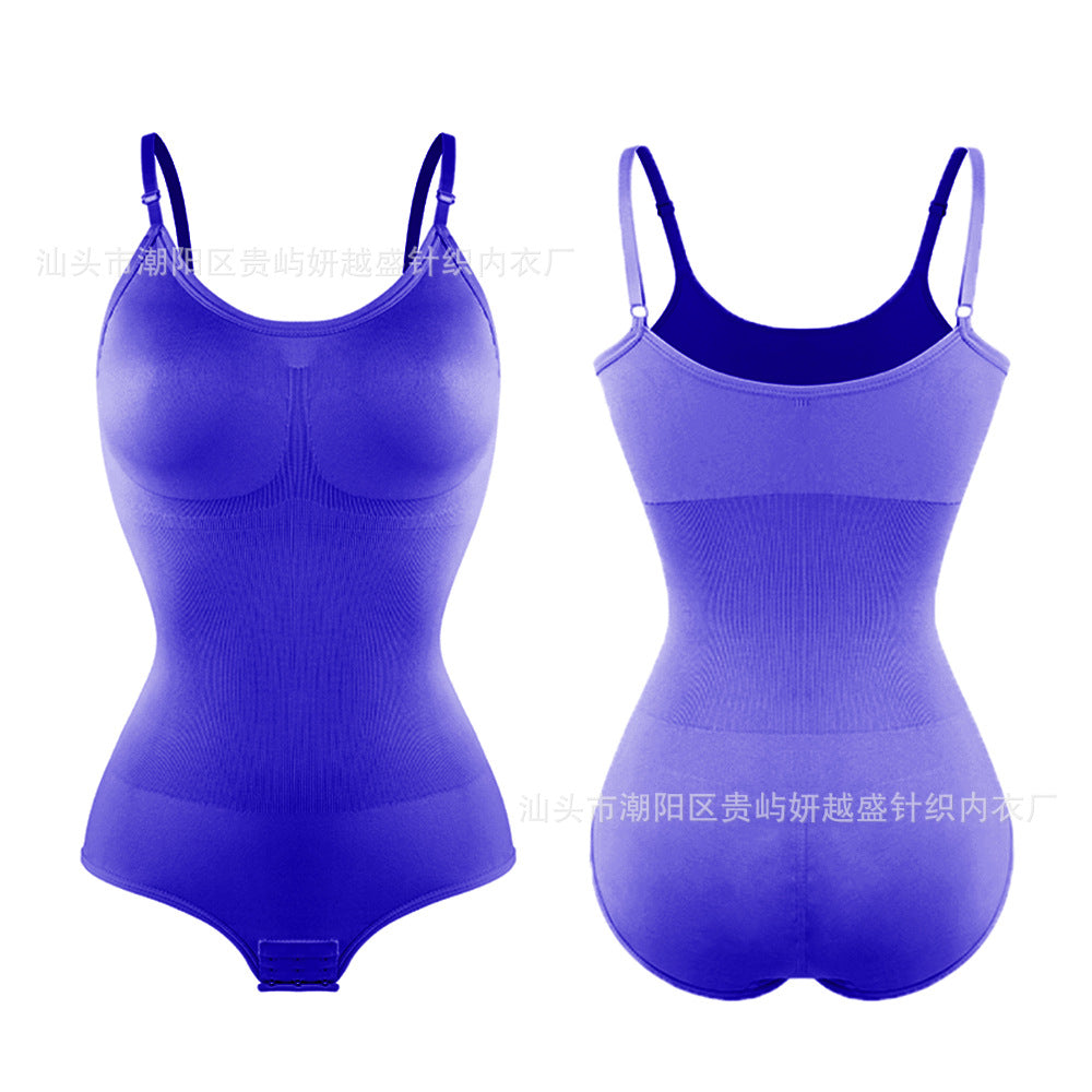 freedombeauty|Hot Sale Women's Shapewear Bodysuit Abdomen Control Hip Lift Strap Chest Support Body Shaper Corset Button Triangle Briefs