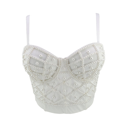 FREEDOMBEAUTY | Popular slim-fitting cotton ammonia one-year-old summer backless short button-wrapped corset thin large-size bra tube top