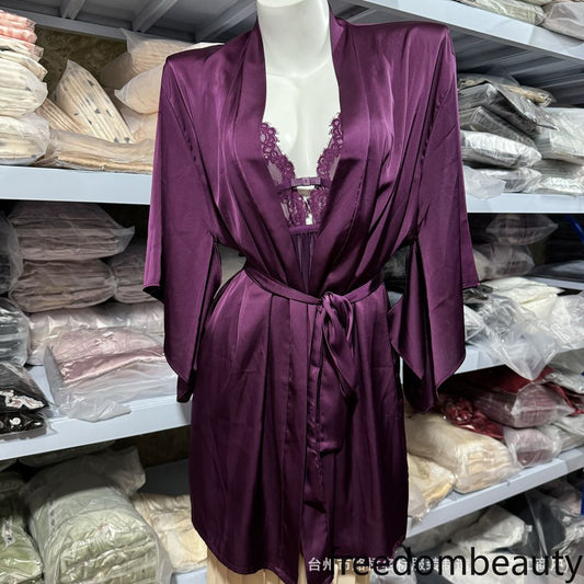 Freedombeauty | 7050 nightgown, basic bridal nightgown, large cuffs