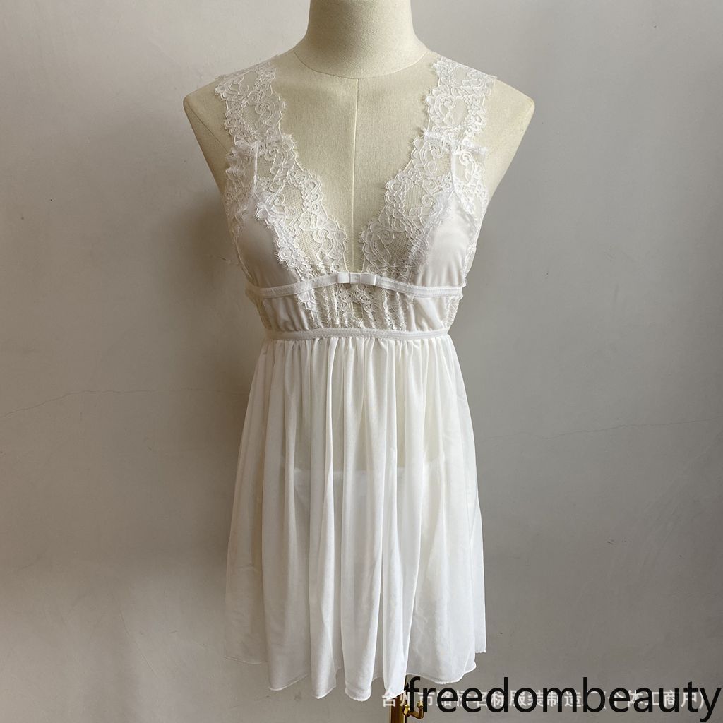 Freedombeauty | 5071 multi-color erotic mesh nightdress with split ends nightdress