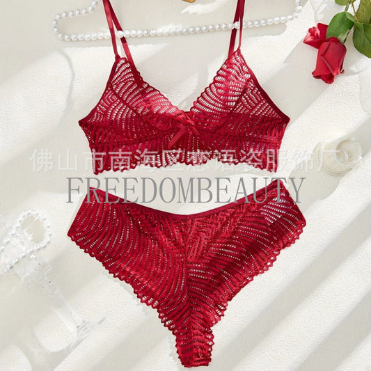 Freedombeauty | Thin Sexy Lace Push up Small Breasts No Fashion Pure Desire Style Sexy Sexy Suit Tight