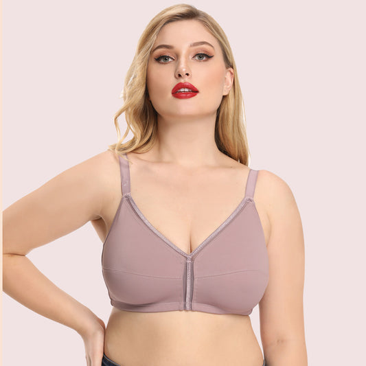 Freedombeauty | New Ultra-Thin Lace plus Size Bra Plump Girls European and American Sexy Underwear Women's Big Chest and Small Bra Micro Push up CD Cup