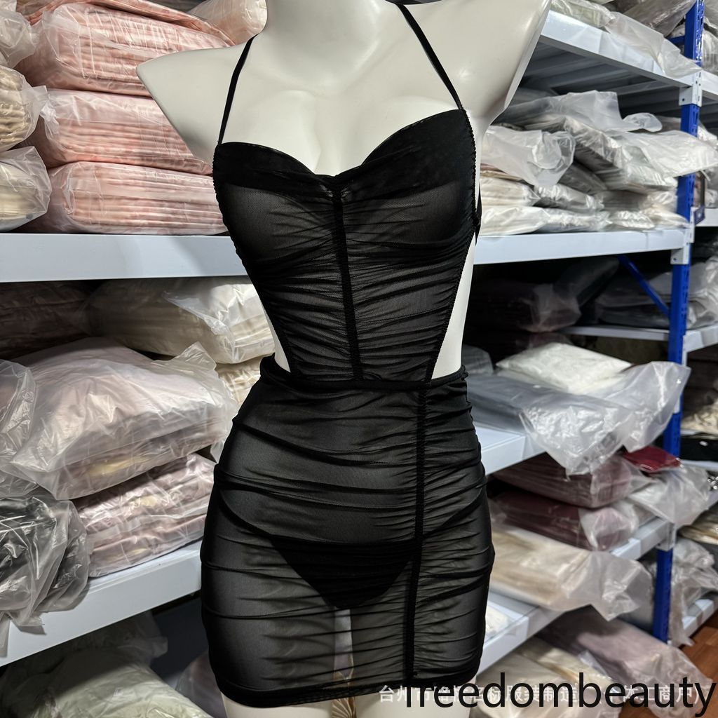 Freedombeauty | 5087 erotic underwear sexy pure desire suspender mesh see-through nightdress hot hip skirt women