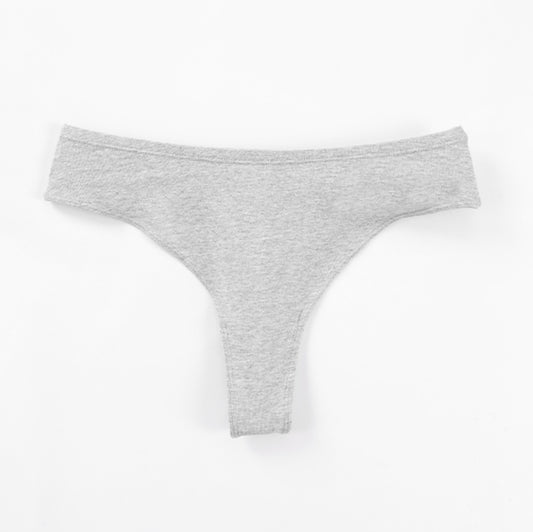 Freedombeauty | plus Size Cotton Underwear Women's Low Waist Invisible G-string Solid Color Brazilian Panties Hip Lifting Briefs in Stock