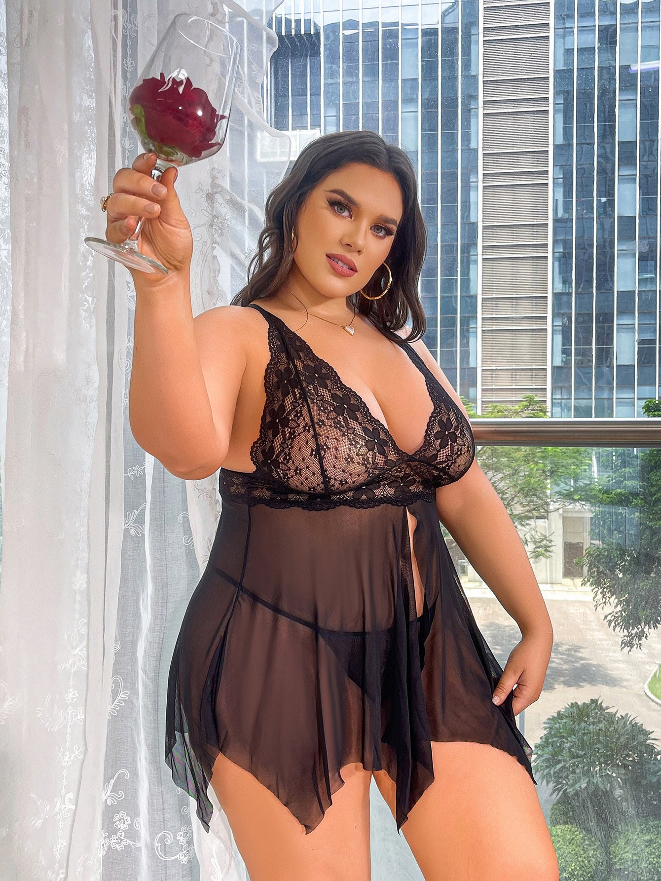 Freedombeauty | Sexy plus Size Sexy Lingerie  Hot Sale at  Women's One-Piece See-through Sexy Sleepwear plus Size