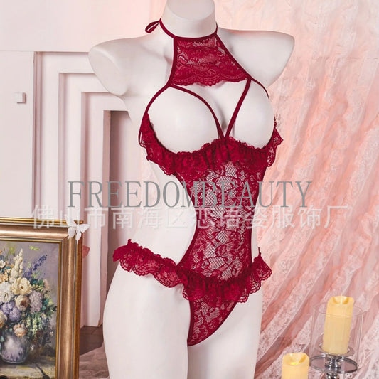 Freedombeauty | Sexy See-through Women's Sexy Sleepwear Sexy Dew Fashion Backless One-Piece Attractive Dress