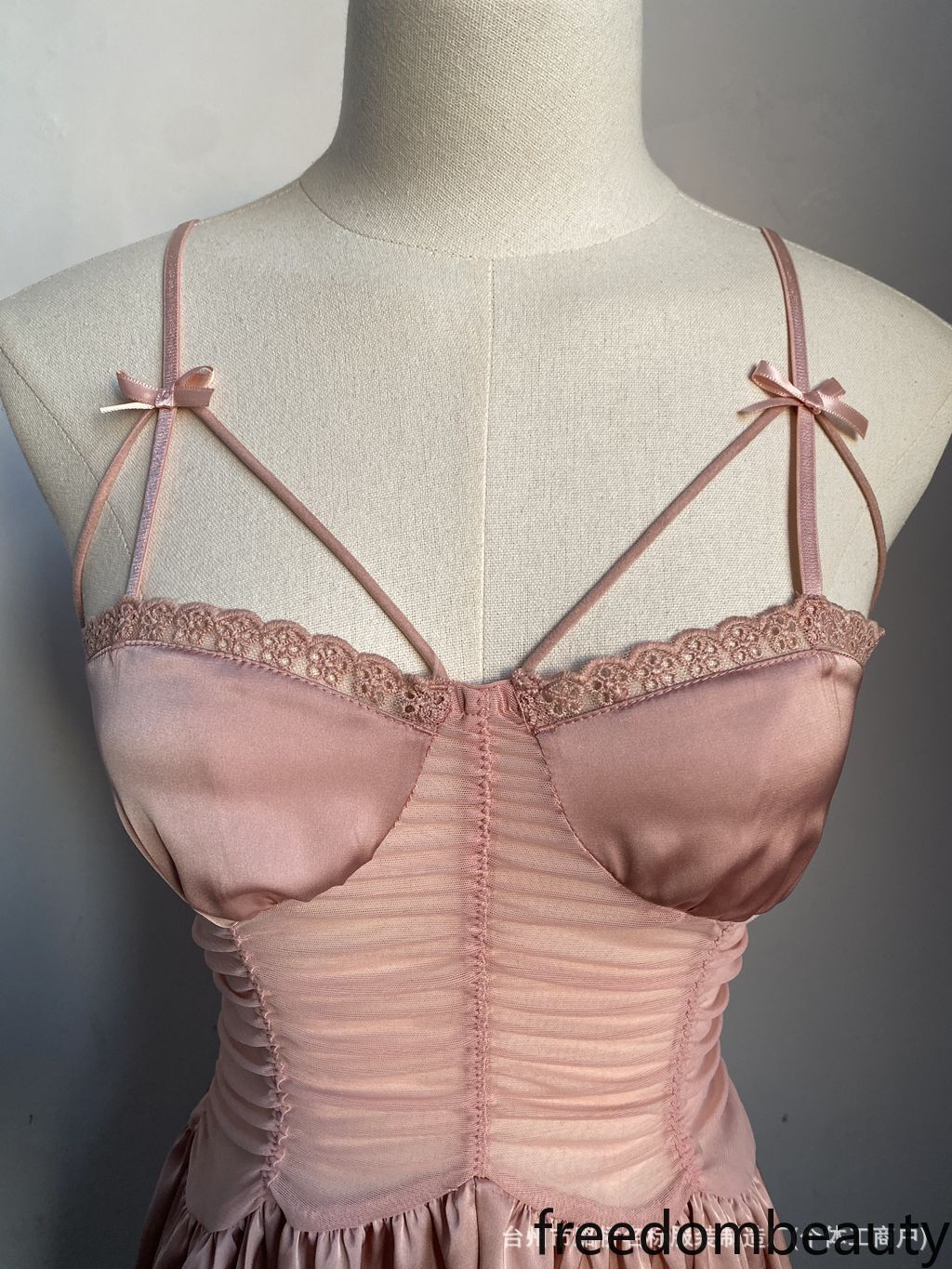 Freedombeauty | 7067 mesh satin sex nightdress pajamas