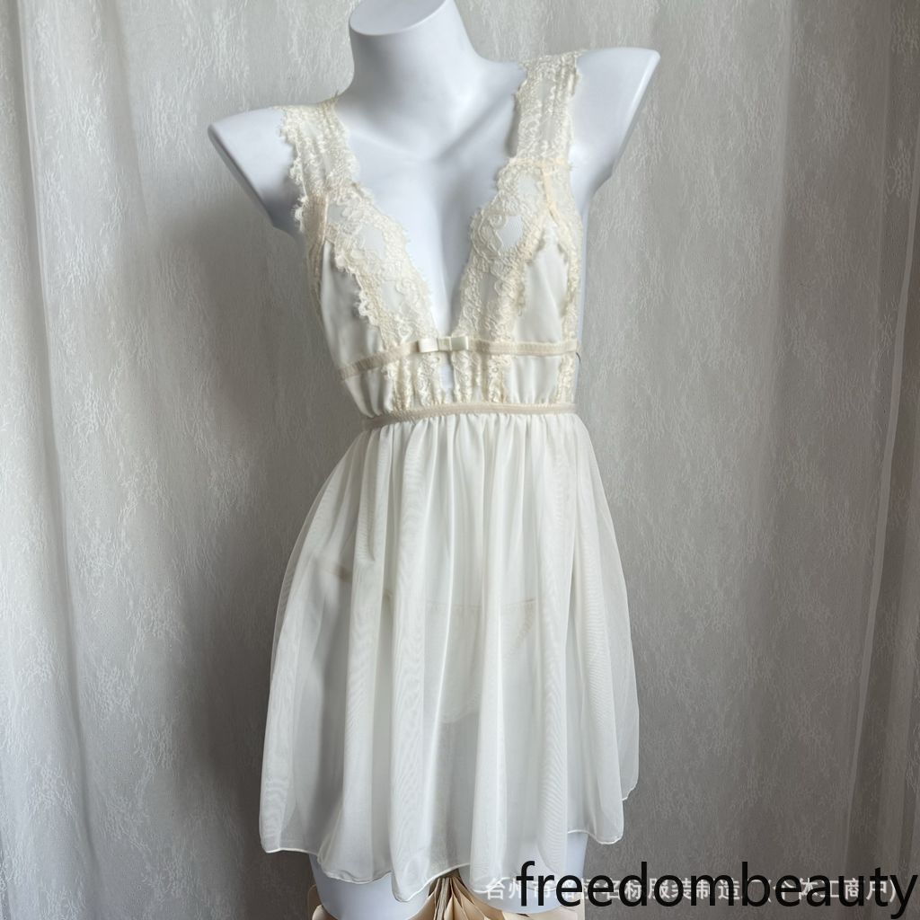 Freedombeauty | 5071 multi-color erotic mesh nightdress with split ends nightdress