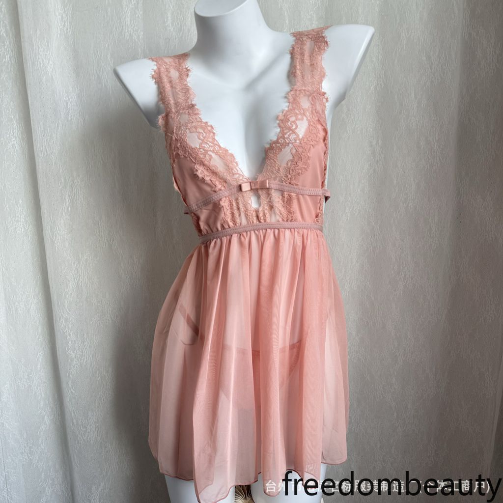 Freedombeauty | 5071 multi-color erotic mesh nightdress with split ends nightdress