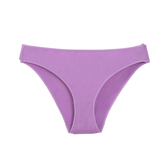 Freedombeauty | New Solid Color All Cotton Briefs 206 Breathable Women's Low Waist Sexy High Cut High Elastic Underwear