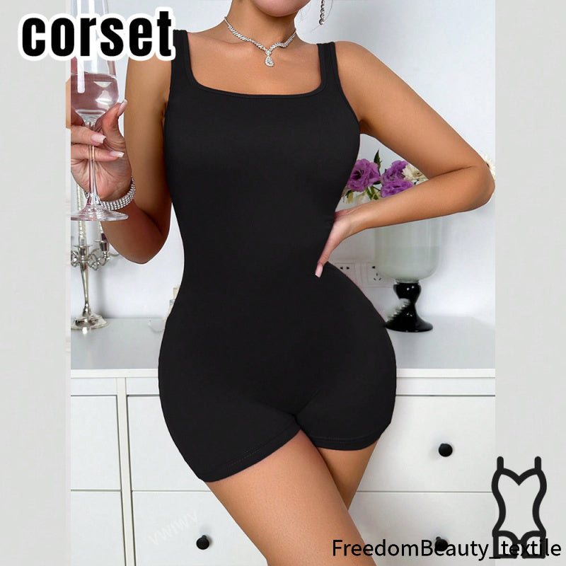 freedombeauty|Trendy European and American Shapewear Plus Size Abdomen Control Strong Sports Bra Waist Shaping Hip Lift Postpartum Recovery Tight Slimming Bodysuit