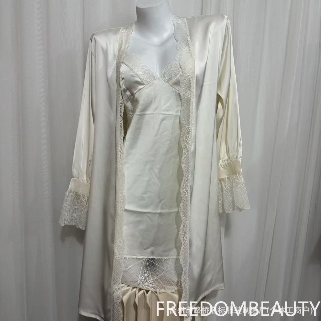 FREEDOMBEAUTY | 7119 New sexy lace sex pajamas, summer women's pure desire to seduce suspender nightgown, matching nightgown