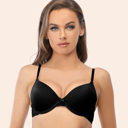 Freedombeauty | 2021 Autumn New Bra Basic Glossy Thin European and American Underwear with Steel Ring