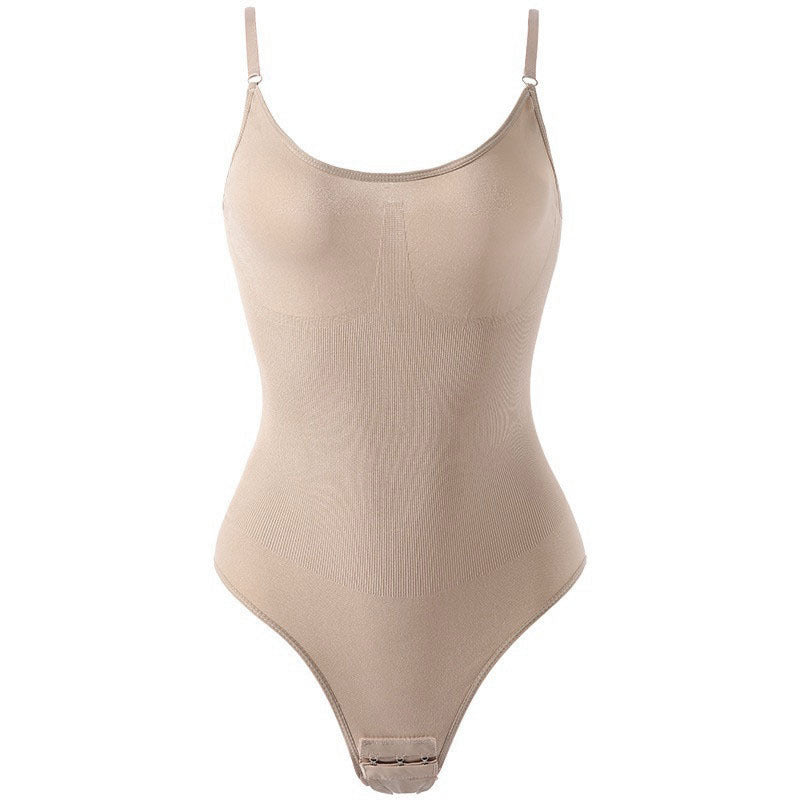 freedombeauty|European and American One-Piece Shapewear Postpartum Abdomen Control Pants Triangle Thong Waist Cincher Hip Lifter Shaping Plus Size Tight One-Piece Bodysuit for Women