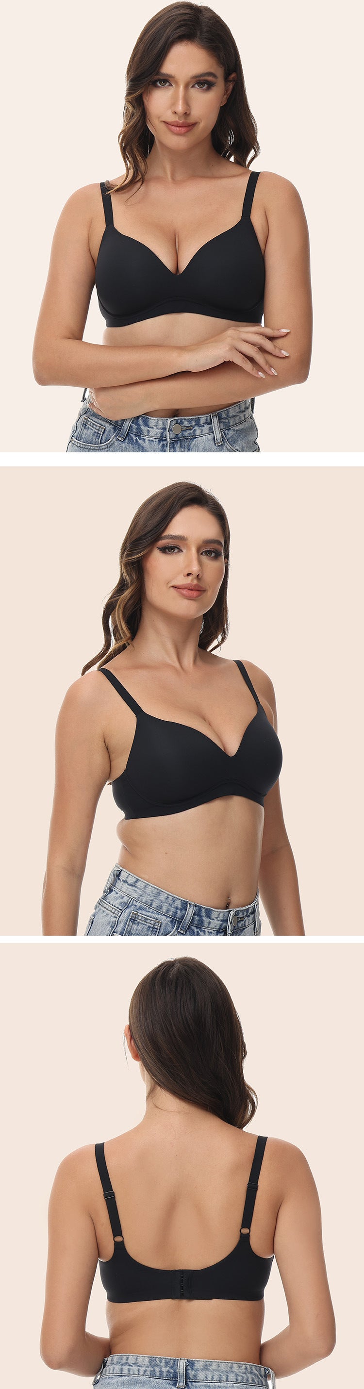 Freedombeauty | Thin Cup Seamless Basic Style Slimming Versatile Wireless Smooth Bra Underwear T-shirt 70-95abcdef