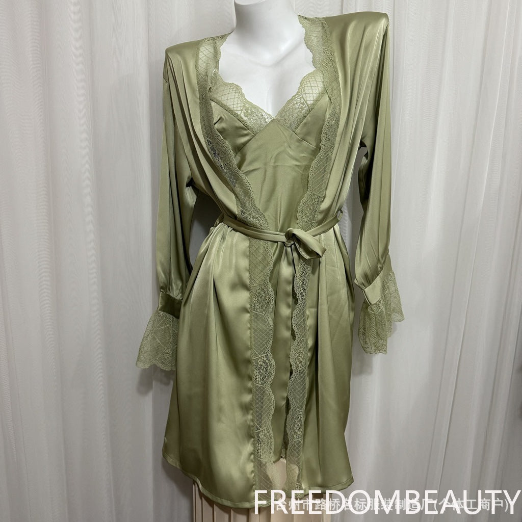 FREEDOMBEAUTY | 7119 New sexy lace sex pajamas, summer women's pure desire to seduce suspender nightgown, matching nightgown