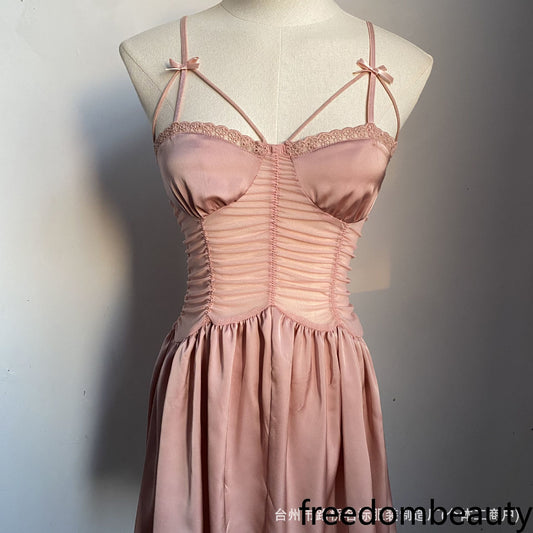 Freedombeauty | 7067 mesh satin sex nightdress pajamas