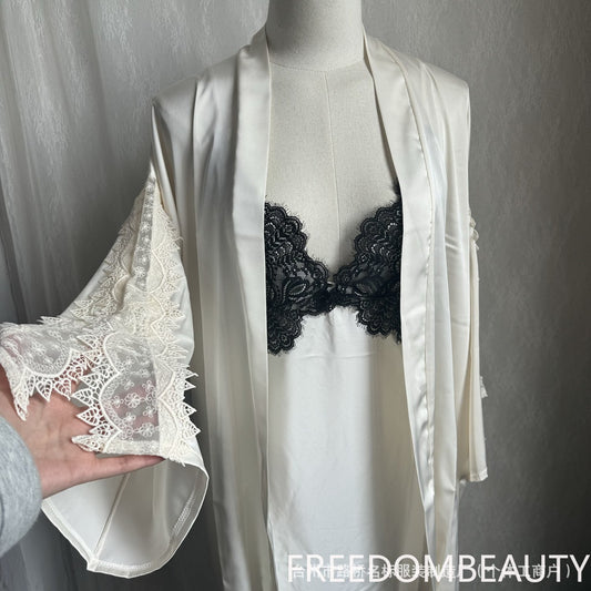 FREEDOMBEAUTY | 7007 matching nightgown, universal, with 7001 dressing gown bathrobe