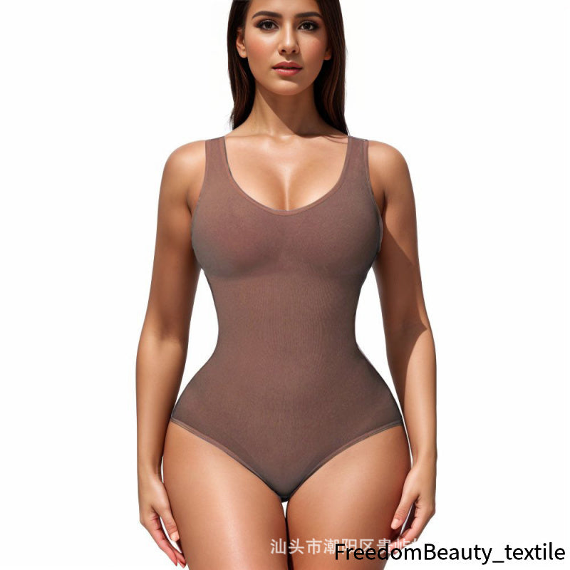 freedombeauty|Seamless Pants Shapewear Butt Lifter Tight Abdomen Control Bodysuit European and American Underwear High Elasticity Strap Plus Size