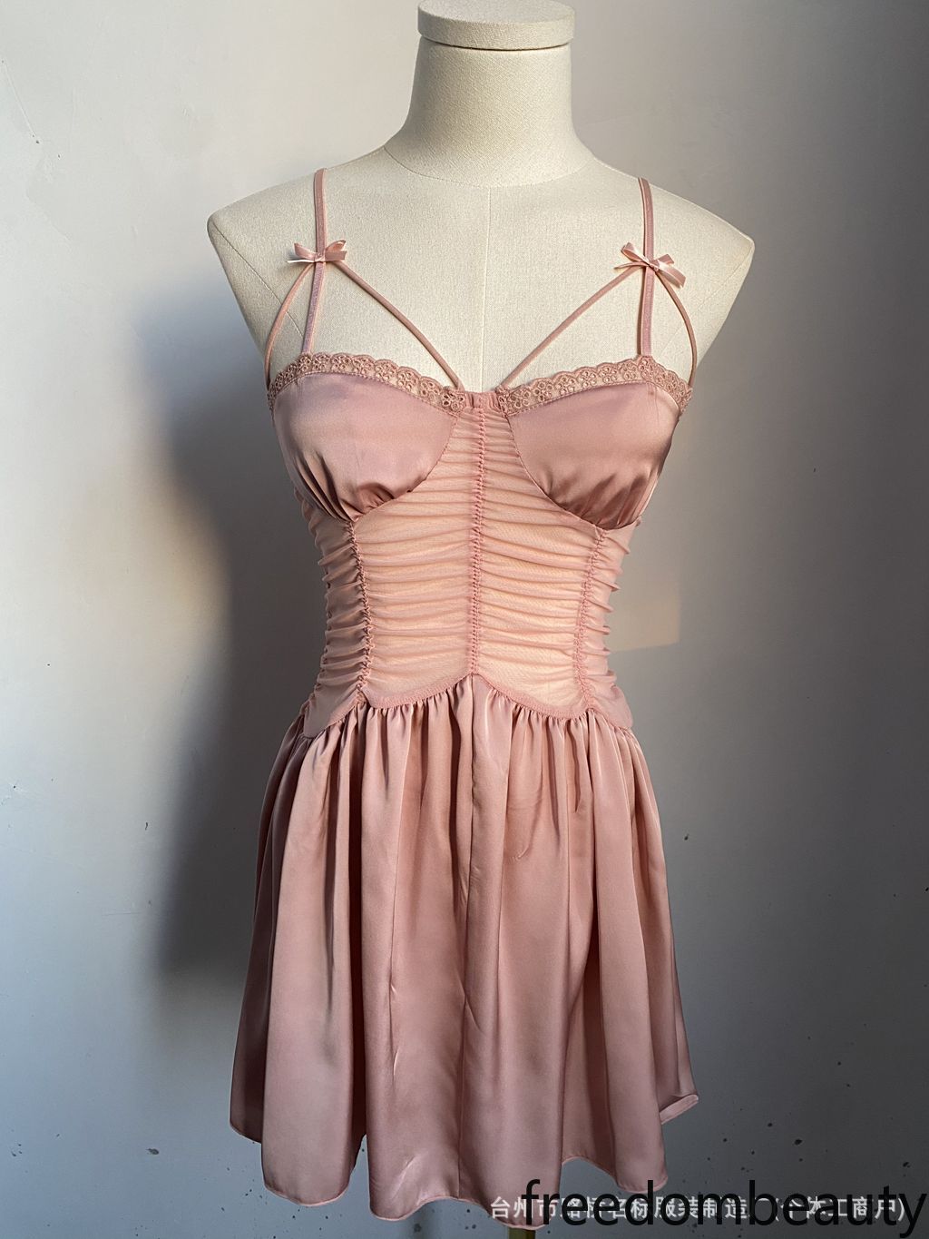 Freedombeauty | 7067 mesh satin sex nightdress pajamas