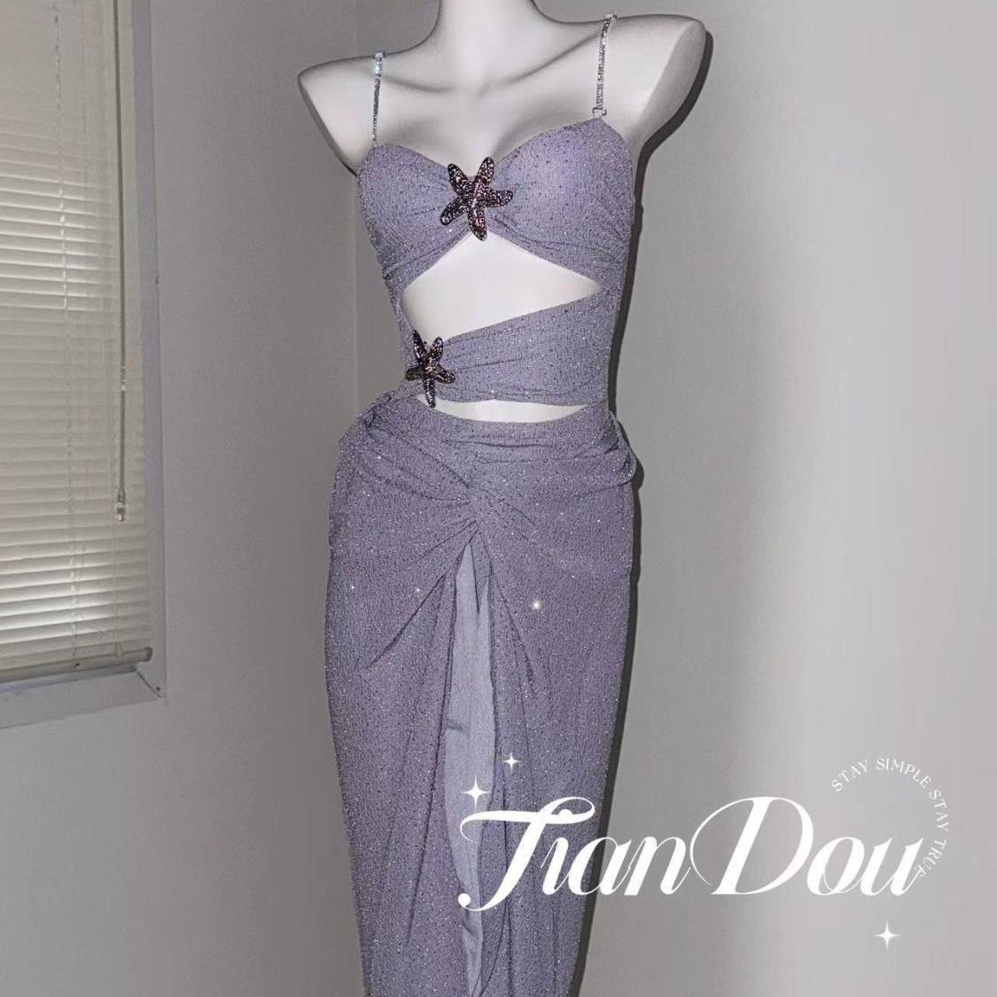 freedombeauty|[Deep Sea Mermaid] Dreamy High-Quality Texture Island Vacation Sexy One-Piece Long Dress Swimsuit Bikini Ins