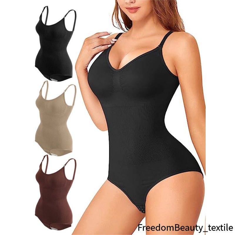 freedombeauty|One-piece Shapewear for Women, Tummy Control Pants, Open-crotch Hip-lifting Shaping Camisole, Waist-cinching Beauty Body Shaper