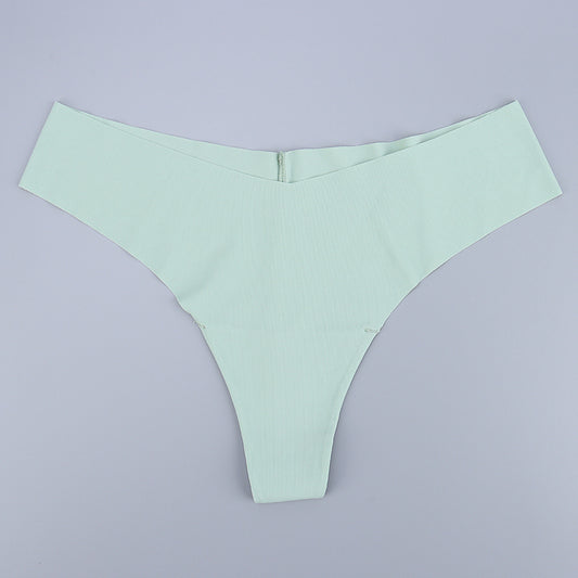 Freedombeauty | Seamless T-Back Women's Sexy Comfortable Low Waist Briefs Nude Feel Sewing Ice Silk Girls' Breathable Underwear in Stock