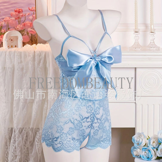Freedombeauty | Sexy Lingerie Free off Open Crotch High-End Passion Seduction Lace See-through Sexy Pajamas Charm