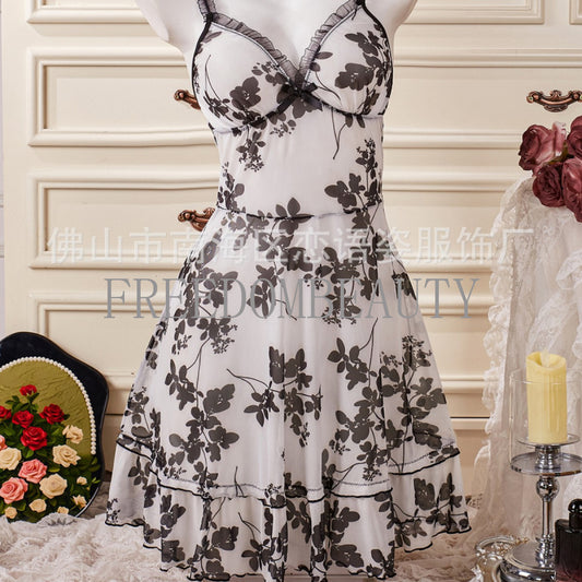 Freedombeauty | 2025 New Belly-Covering Slim and Sexy Suspender Skirt Sexy Sleepwear Charm Temptation Fashion Pure Desire Style Pajamas