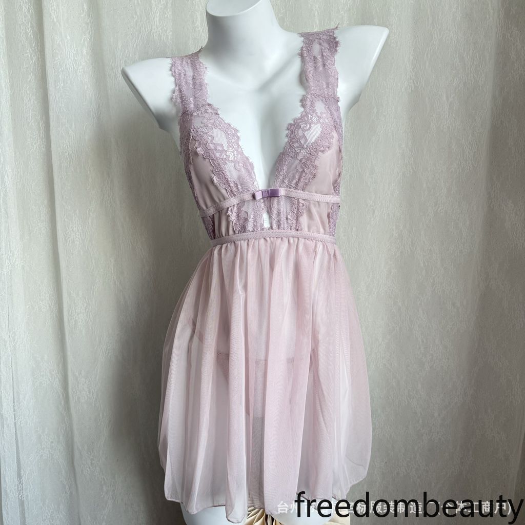 Freedombeauty | 5071 multi-color erotic mesh nightdress with split ends nightdress