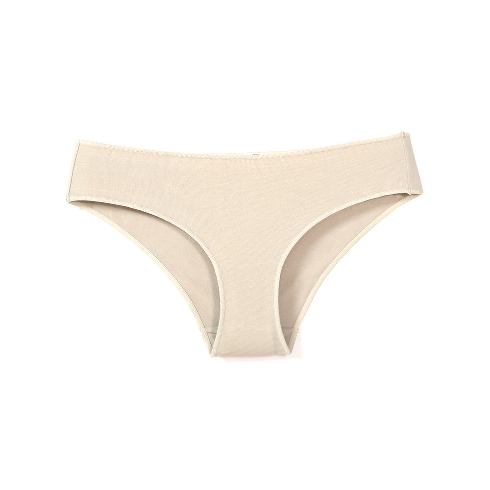 Freedombeauty | Low Waist Panties Cotton Women's Combed Cotton Pure Color Comfort Loose Invisible Body Briefs Support
