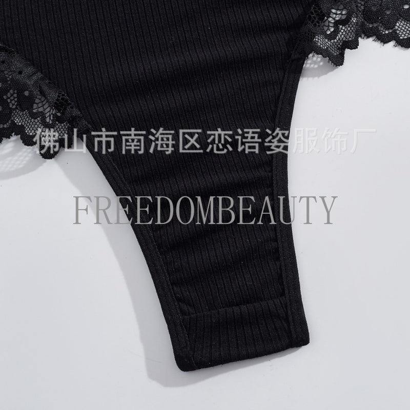 Freedombeauty | Hot Sale Sexy Beauty Back Hollowed Fashion Jumpsuit Pure Desire Style Lace Stitching Sexy Sleepwear