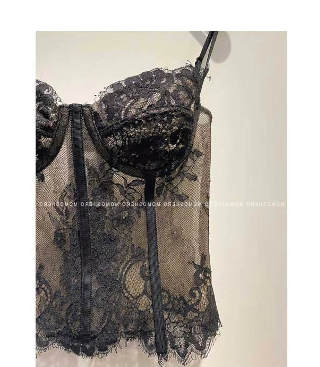 Freedombauty | new French style Fishbone lace sexy sling vest WOMEN'S slim fit slimming top inner wear