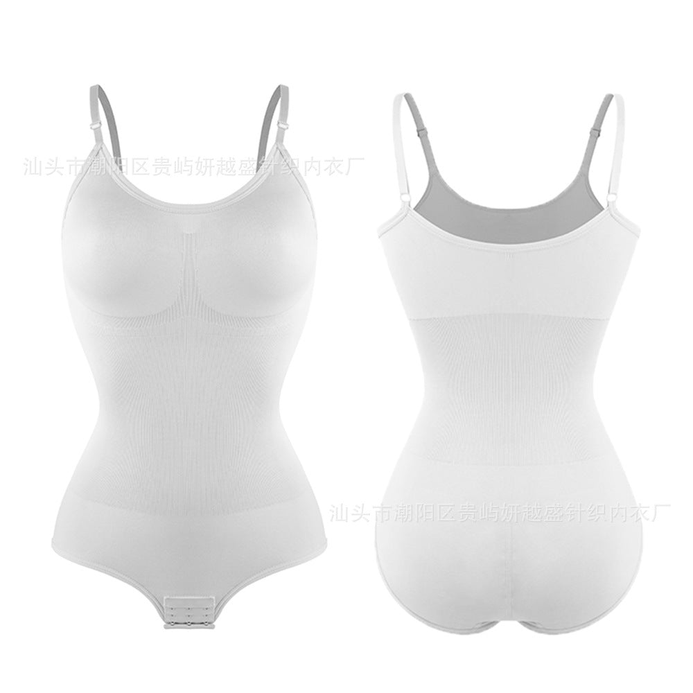 freedombeauty|Hot Sale Women's Shapewear Bodysuit Abdomen Control Hip Lift Strap Chest Support Body Shaper Corset Button Triangle Briefs