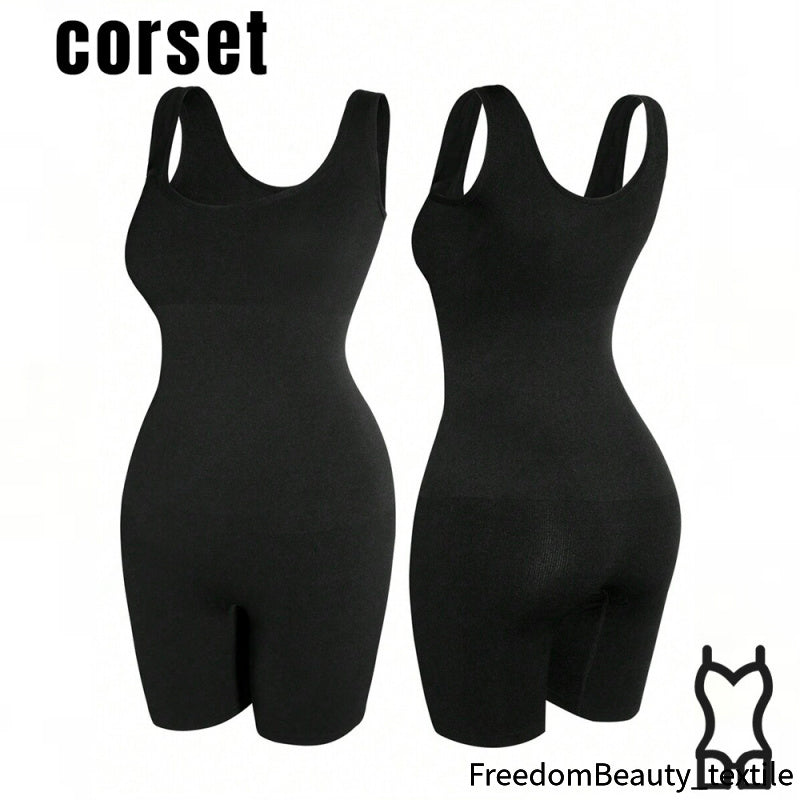 freedombeauty|Trendy European and American Shapewear Plus Size Abdomen Control Strong Sports Bra Waist Shaping Hip Lift Postpartum Recovery Tight Slimming Bodysuit
