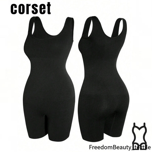 freedombeauty|Trendy European and American Shapewear Plus Size Abdomen Control Strong Sports Bra Waist Shaping Hip Lift Postpartum Recovery Tight Slimming Bodysuit