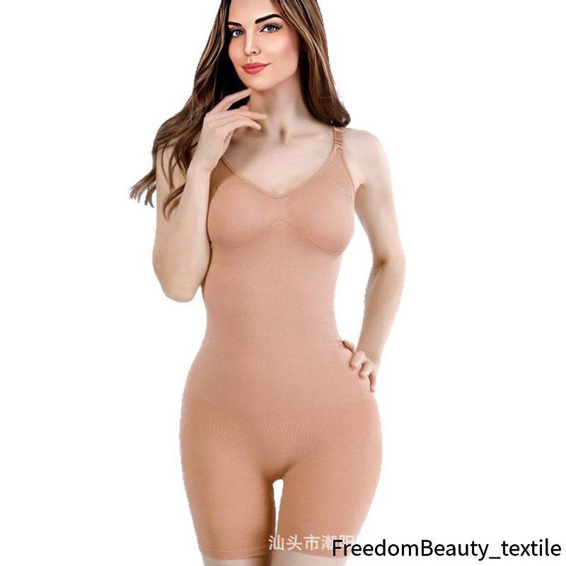 freedombeauty|European and American Shaping Bodysuit Skims Shapewear Push-Up Women's Tummy Control Pants Plus Size Open Crotch Boxer Briefs