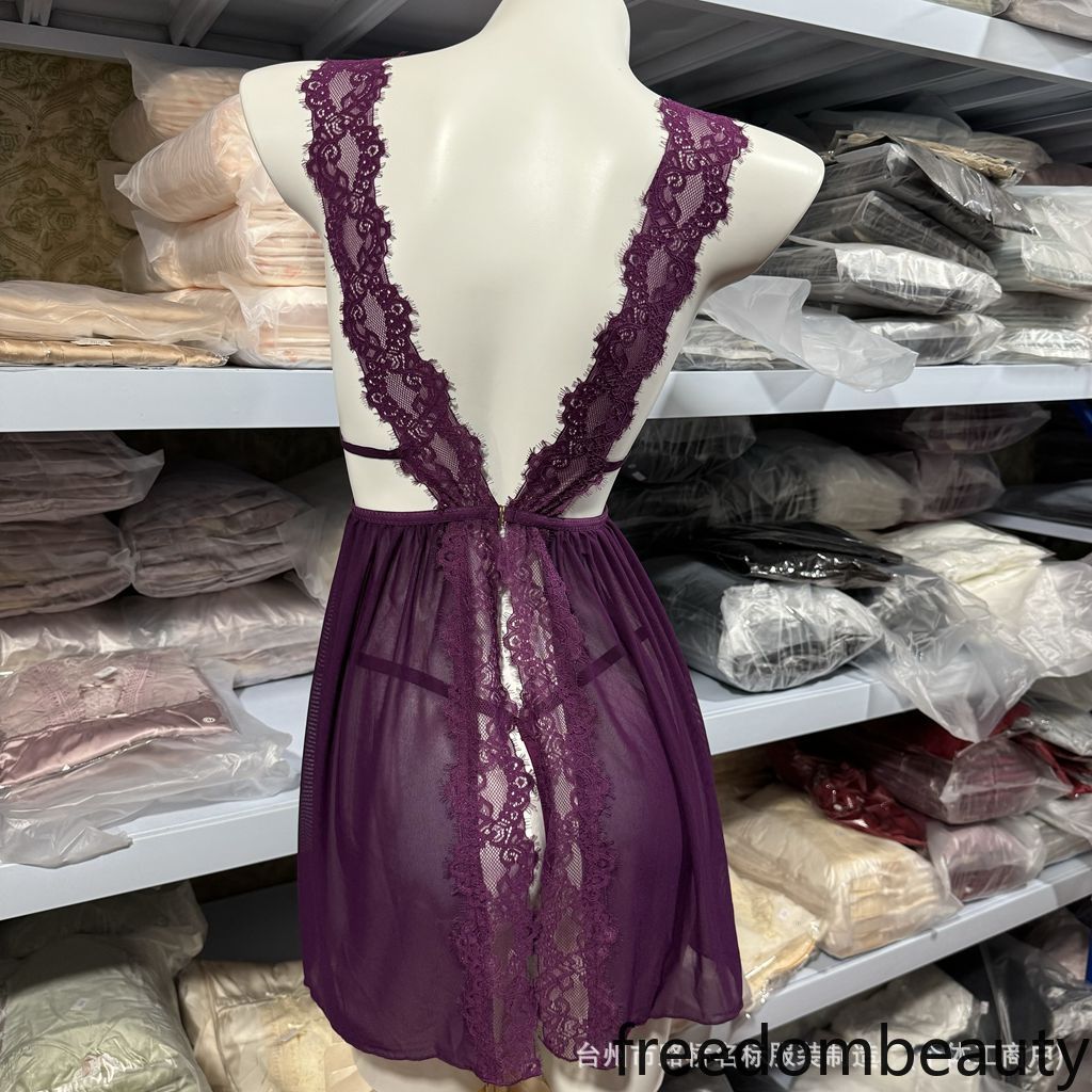 Freedombeauty | 5071 multi-color erotic mesh nightdress with split ends nightdress